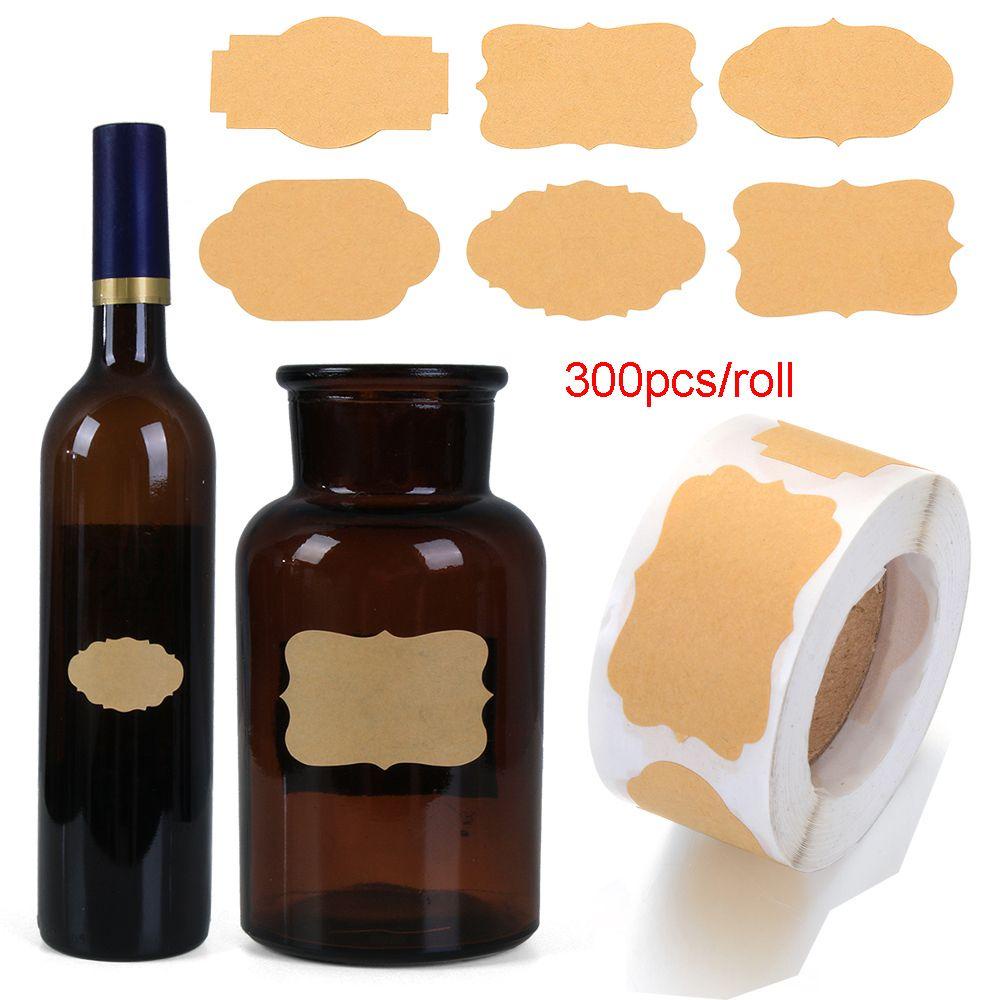 Set 300 Nhãn Dán Giấy Kraft Dùng Trang Trí Hộp Quà Giáng Sinh/Tiệc Cưới