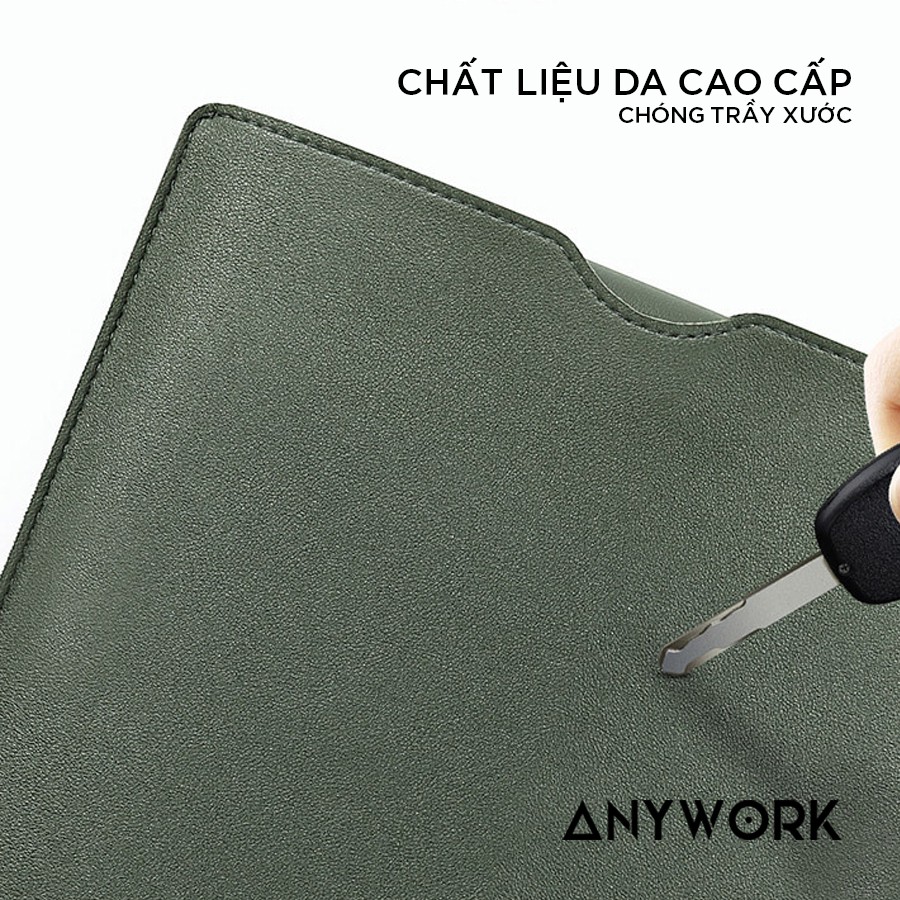 Túi da cao cấp BUBM cho Macbook Air, Macbook Pro, Surface các loại Laptop 13.3 inch |Chống nước| Bàn di chuột| ANYWORK