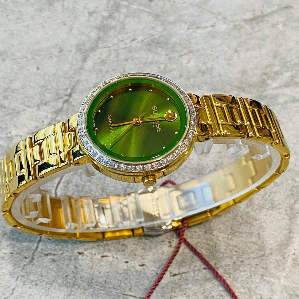 Đồng hồ Sunrise nữ chính hãng Nhật Bản L9949AA.G.XL - kính saphire chống trầy - Đá S