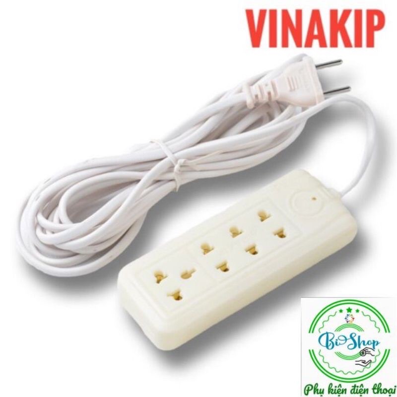⚡️CHÍNH HÃNG VINAKIP🍀 Ổ Cắm Điện 4 Ngả Đa Năng Liền Dây 5m và 3m 2 chạc và 3 chạc Kiểu 15A/250V- Vinakip