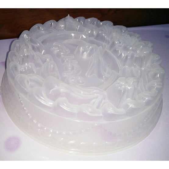 Khuôn làm rau câu 25cm, chữ Happy