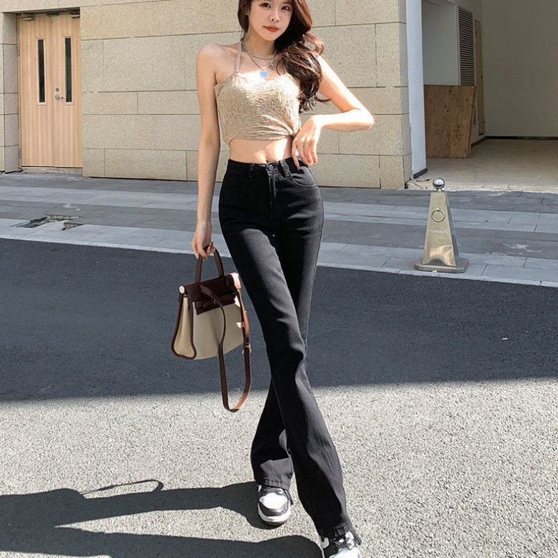 Quần jean ống loe nữ lưng cao chất co giãn dáng ôm skinny fit ,quần bò nữ cạp cao ống loe tôn dáng HIJUNE QJ07