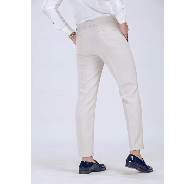 Quần Âu Nam Màu Be Cao Cấp - Không Bai Xù - Chống Nhăn - Chất Co Giãn Nhẹ | BigBuy360 - bigbuy360.vn