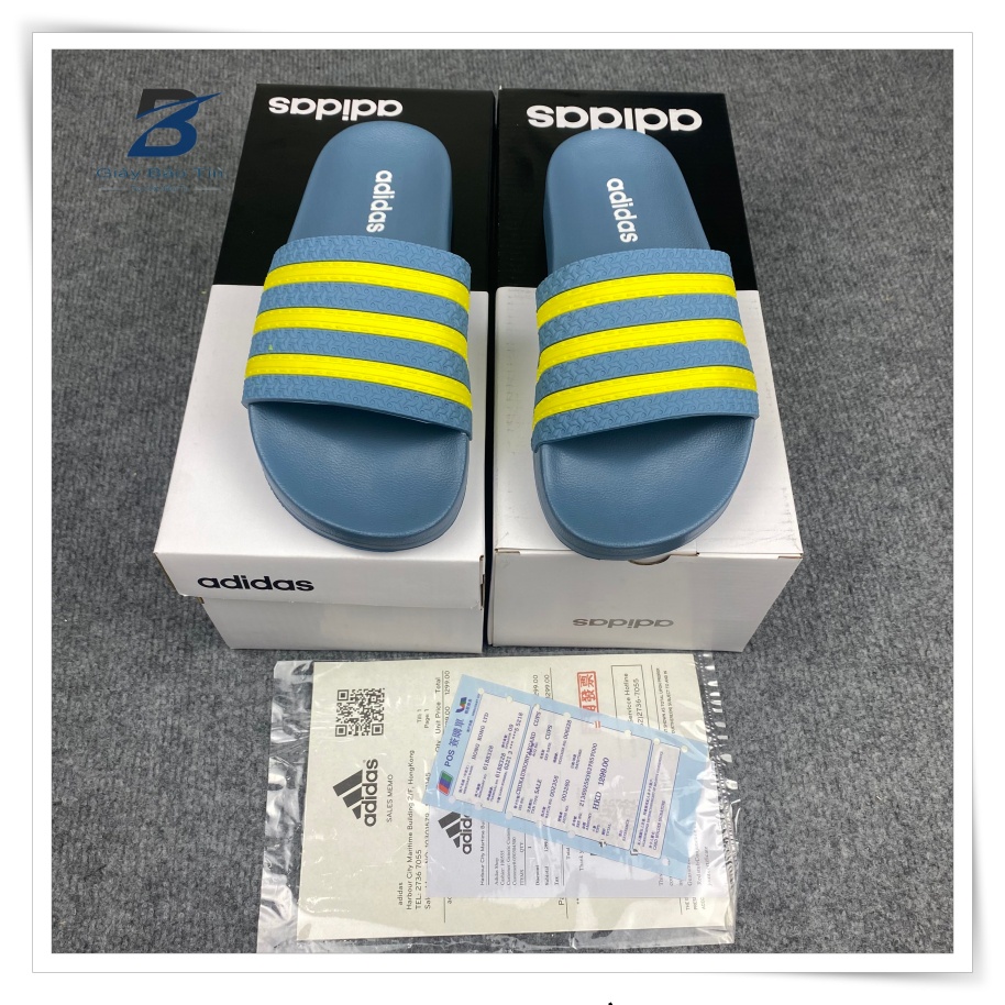 Dép nam Adidas mẫu mới nhất dép nam quai ngang phối màu độc đáo cực bắt mắt tôn da full box