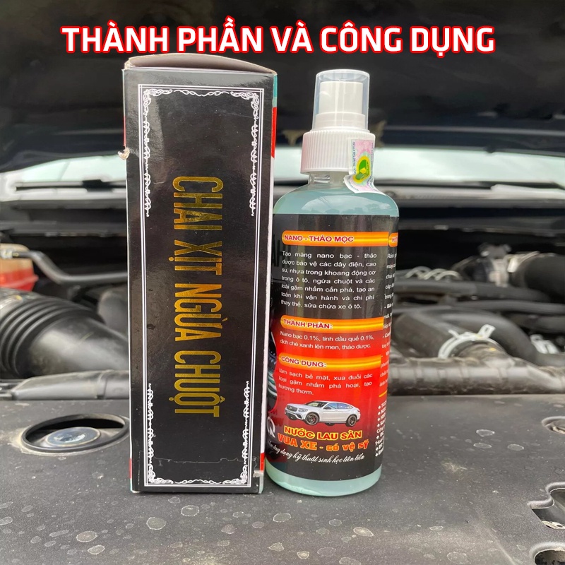 Chai Xịt Chống Chuột Ô Tô Bảo Vệ Động Cơ Và Dây Điện An Toàn Hiệu Quả Dung Tích 240ML