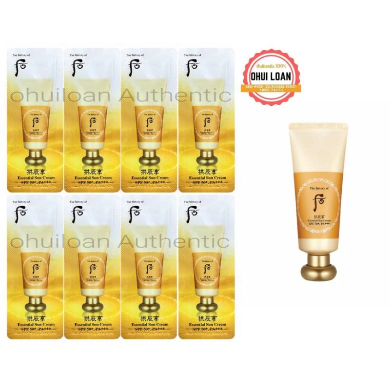 Combo 10 gói chống nắng đông y Whoo Jin Hea Yoon Sun Cream SPF50+/PA+++