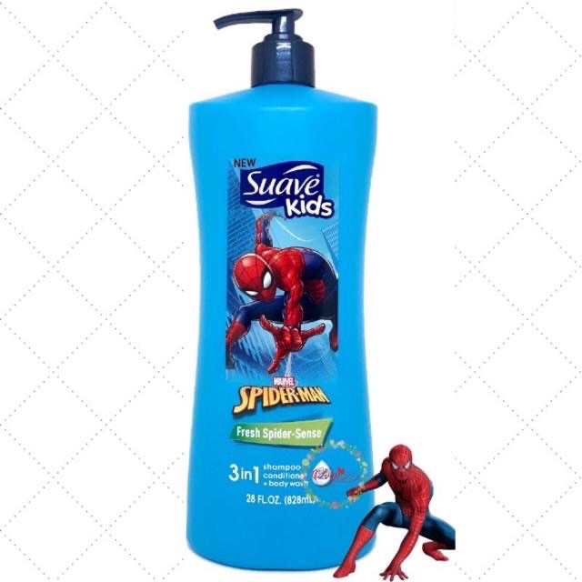 Sữa Tắm - Dầu Gội - Xả 3 in 1 Suave Kids Khổng Lồ