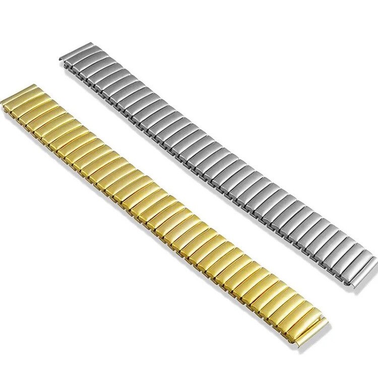 Dây Đeo Đồng Hồ Co Giãn Bằng Thép Không Gỉ 12mm 14mm 16mm 18mm 20mm