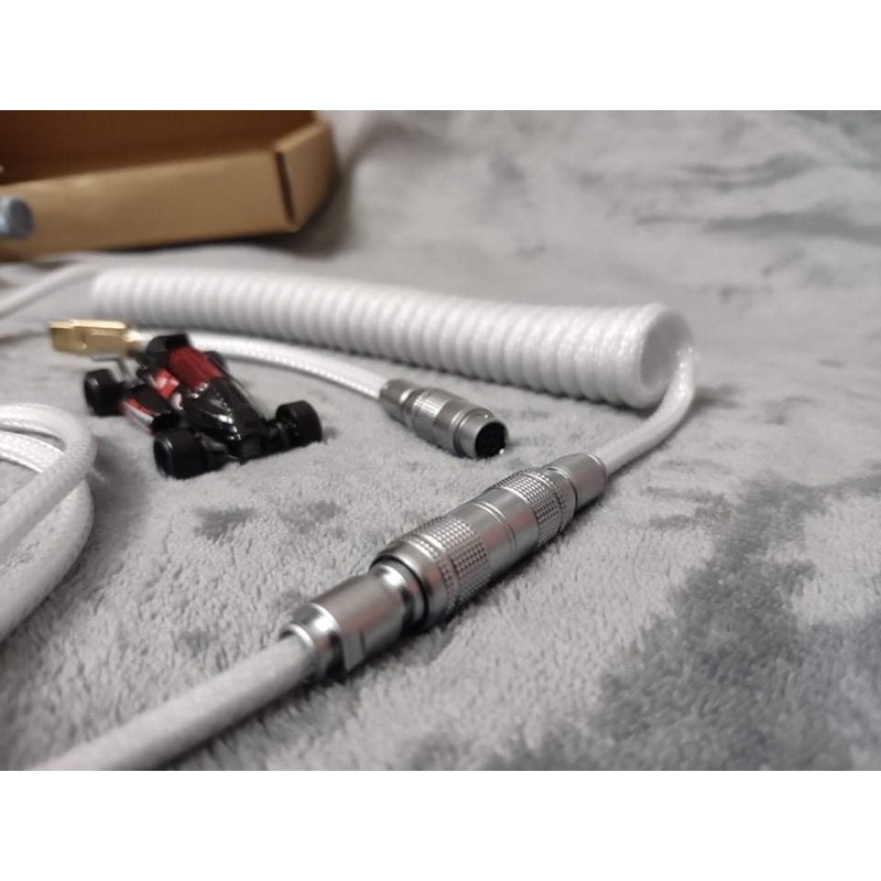 Dây cáp customs bàn phím cơ - 2 đầu kết nối - lò xo rời.