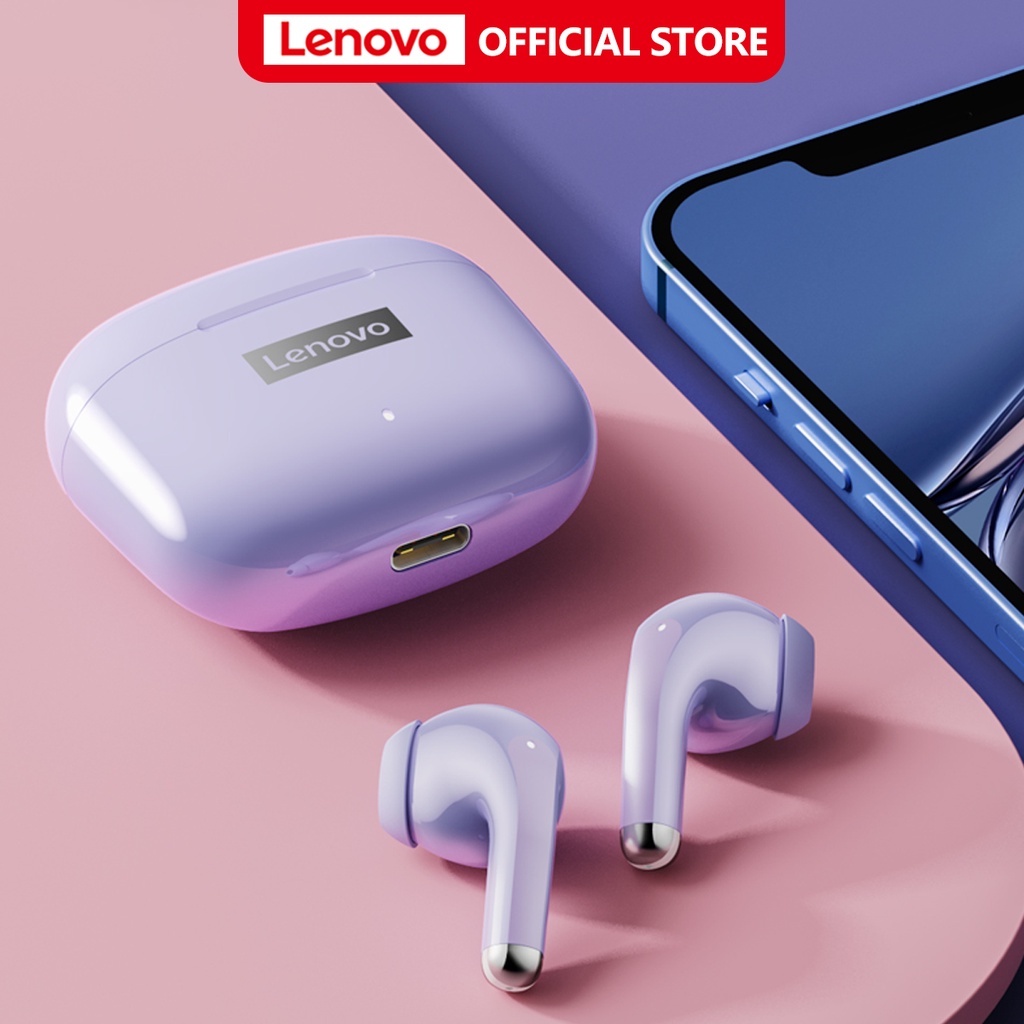 Tai nghe Bluetooth Lenovo LP40S 2022 mới Lenovo LP40 PRO không dây Bluetooth 5.1 TWS IPX5 Điều khiển kép TWS 300mah Cảm giác độ trễ thấp