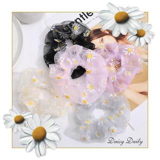 BUỘC TÓC SCRUNCHIES REN HOA CÚC DAISY THỜI TRANG NHIỀU MÀU HOT TREND