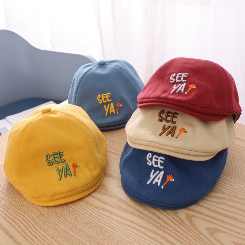Mũ beret phong cách Hàn Quốc xinh xắn thời trang cho trẻ em 1 - 4 tuổi