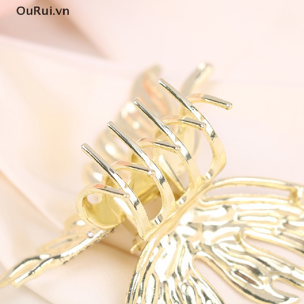 Kẹp Tóc Hình Bướm Bằng Kim Loại Dạng Lỏng Thời Trang Cho Nữ