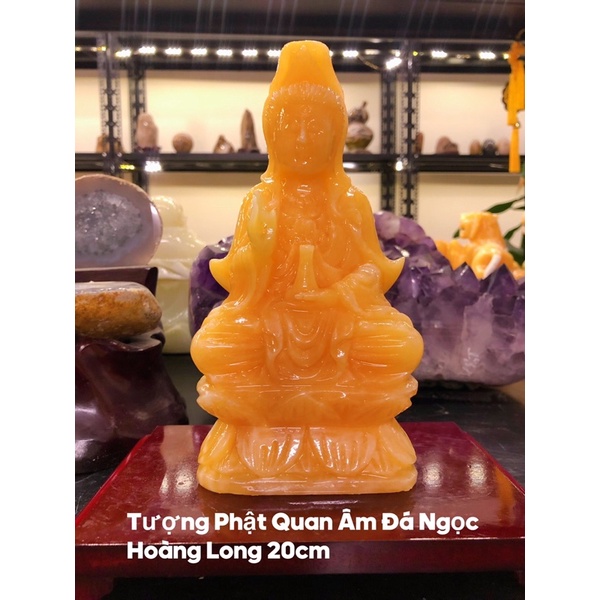 Tượng Phật Quan Âm &amp; Phật Thích Ca Đá Ngọc Hoàng Long