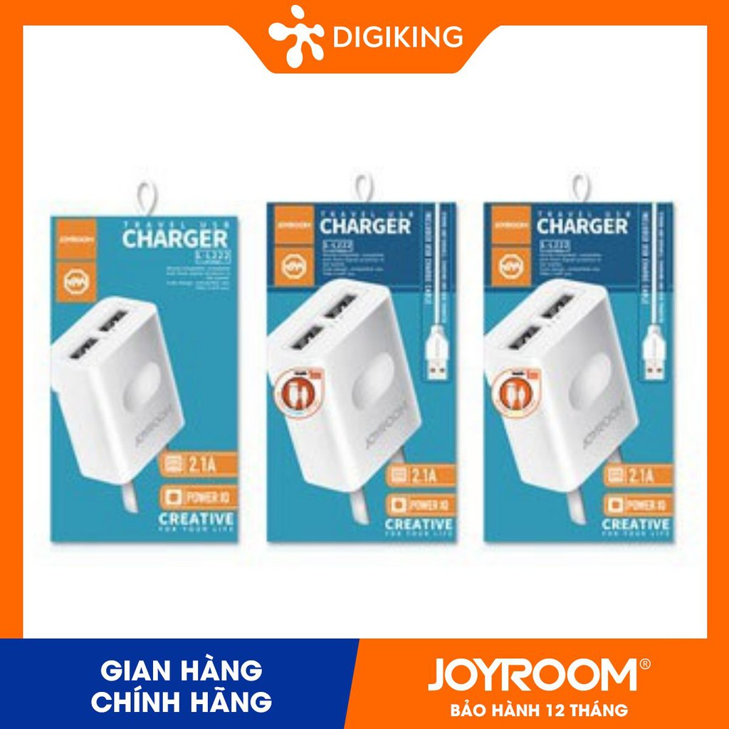 Củ sạc 2.1A 2 cổng JOYROOM L-L222