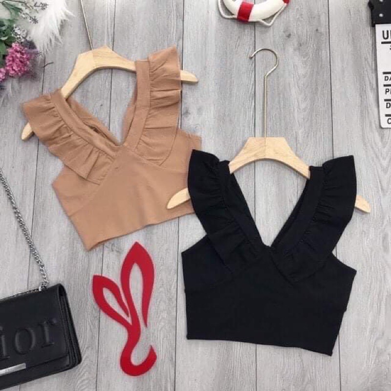 [Mã WASTUP giảm 10% tối đa 30K đơn 99K] Áo 2 dây bảng to viền bèo | BigBuy360 - bigbuy360.vn