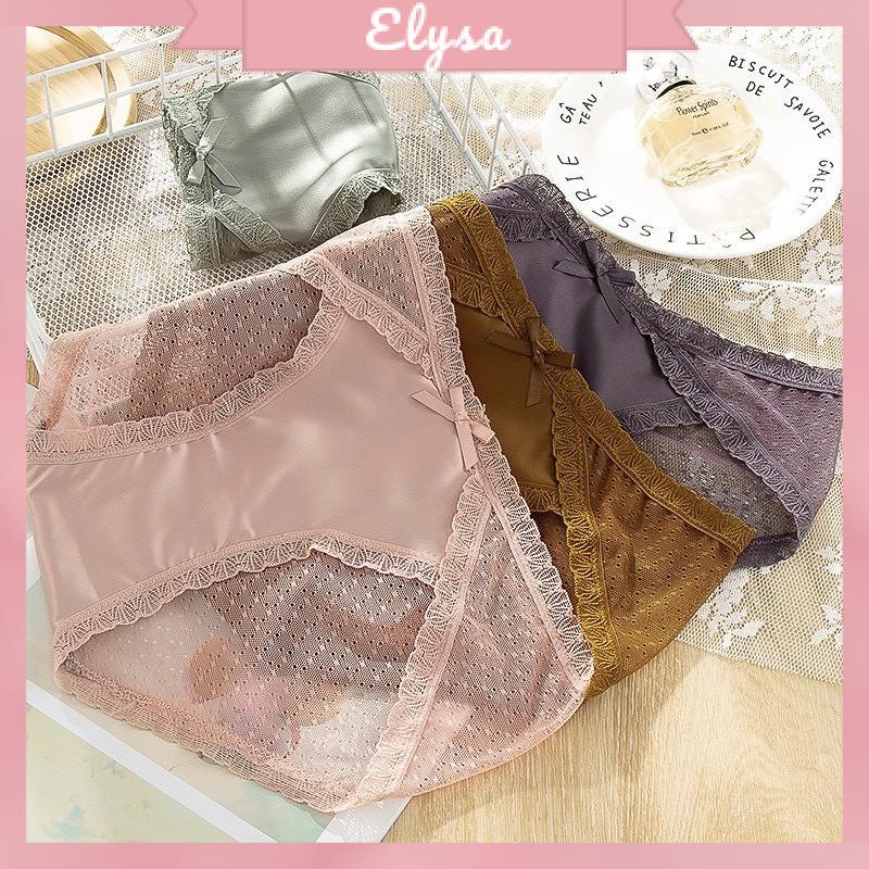 Quần Lót Nữ Ren Lụa Lạnh FaBic Kháng Khuẩn Cao Cấp 266