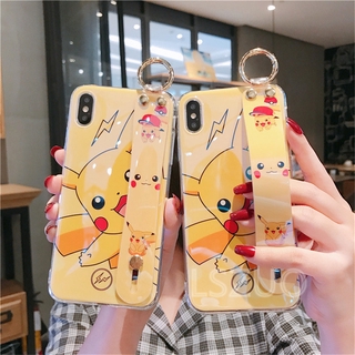 Ốp Lưng In Hình Pikachu Có Dây Đeo Xinh Xắn Cho Iphone 12 Mini 12 Pro Max 11 Pro Max X Xs Xr Xsmax 8 7 6 6s Plus Se 2020