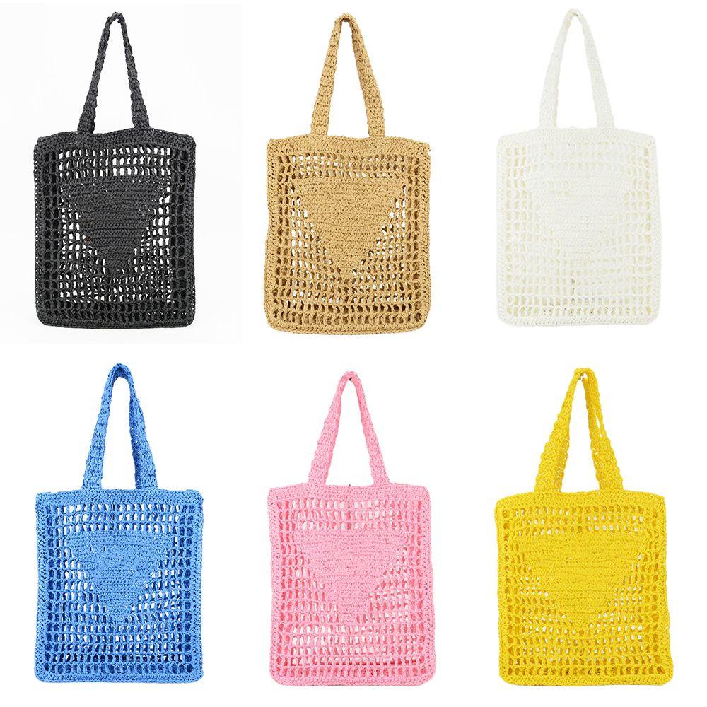 RAINBOW Túi Xách Đan Lát Ngăn Chứa Rộng Thời Trang Vintage