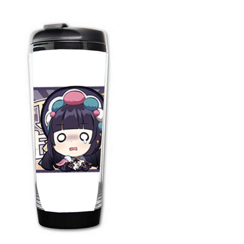 Bình nhựa đựng nước in hình GENSHIN IMPACT ver CHỮ NHẬT game chibi anime tiện lợi lưu niệm