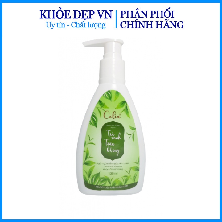 Dung dịch vệ sinh phụ nữ trà xanh trầu không Giúp duy trì độ pH và dưỡng ẩm vùng kín – Chai 125ml