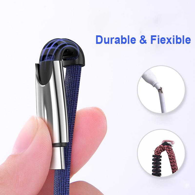 Dây Cáp Sạc Dữ Liệu Usb Nhanh 2.5A Bằng Hợp Kim Cho Micro Usb / i-P / Type C
