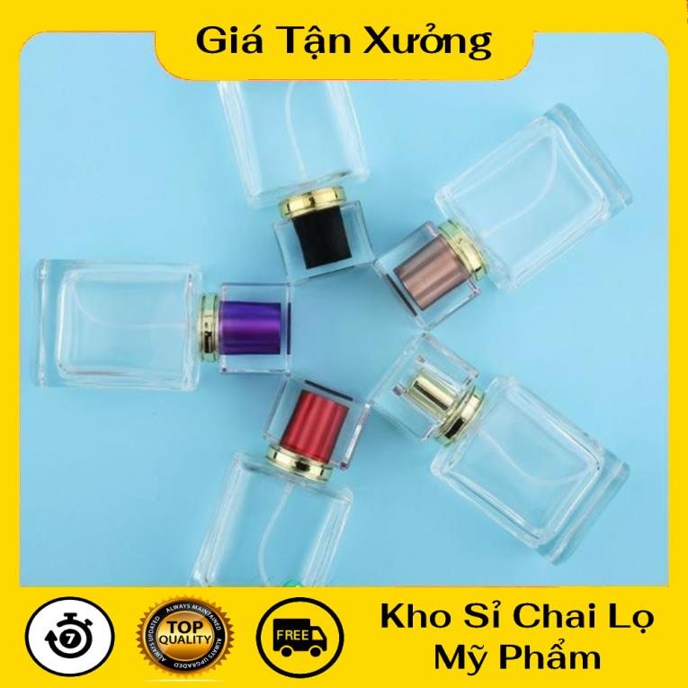 Lọ Chiết Nước Hoa ❤ TRÙM SỈ ❤ Lọ chiết nước hoa 50ml Nắp Đen đựng dầu thơm , phụ kiện du lịch