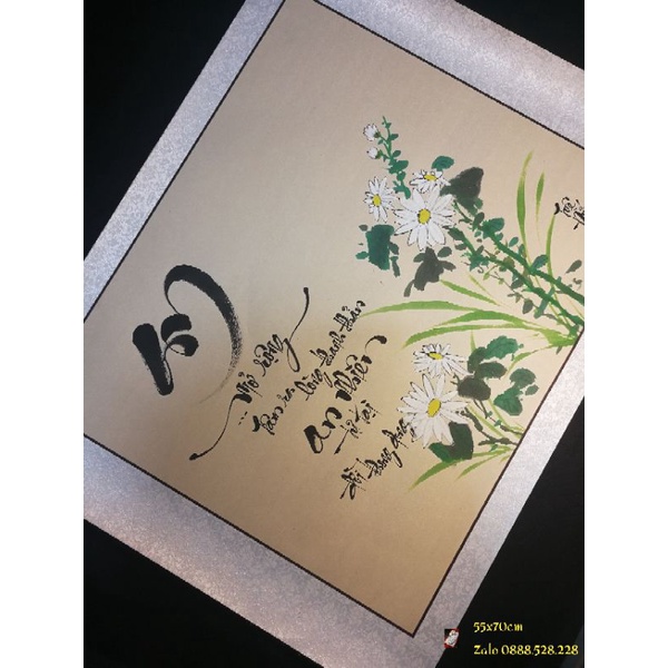Tranh thư pháp chữ An đẹp 55x70cm
