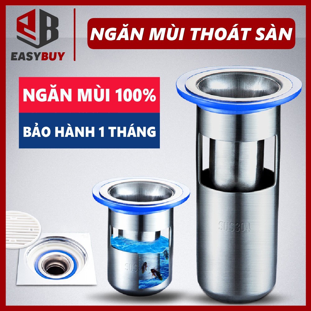 Phụ Kiện Ngăn Mùi Thoát Sàn Nhà Tắm - INOX 304 - Chống Mùi Hôi Ngăn Vi Khuẩn Trào Ngược Lên - 💖 Bảo Hành 1 Năm 💖