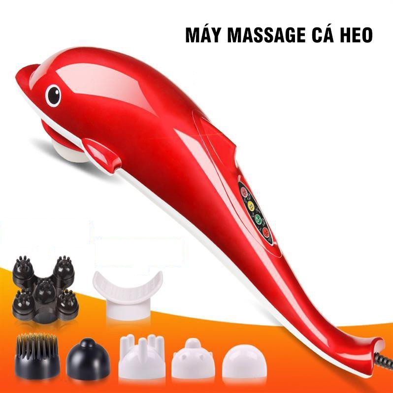 Máy Massage Cá Heo Cầm Tay Mát Xa Toàn Thân Mẫu Sạc Pin Tiện Lợi Ấn Nhiều Huyệt Đạo