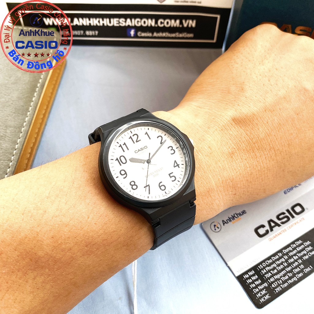 Đồng hồ nam Casio MW-240 Đồng hồ Casio chính hãng Anh Khuê đồng hồ kim đẹp Chống nước 50m