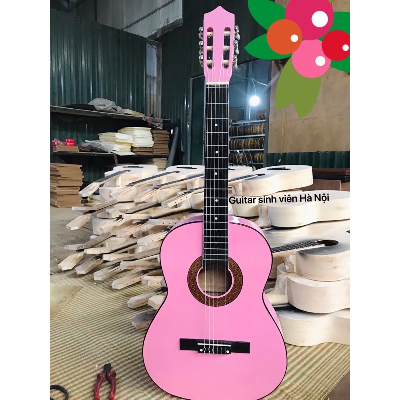Guitar Classic màu hồng (kèm bao)