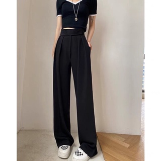 quần ống suông eo dán