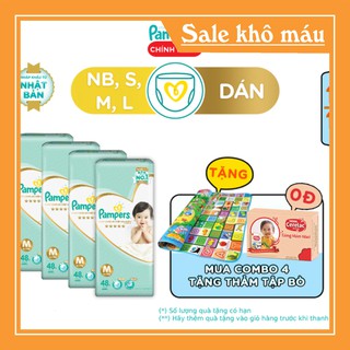 {HP} [Toàn quốc] Bộ 4 Tã/Bỉm Dán Pampers Nhật Bản cao cấp đủ sizes NB66/S60/M48/L40