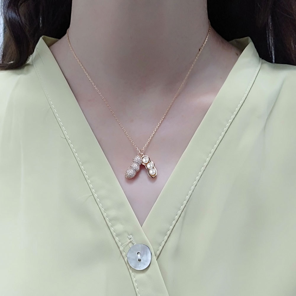 Vòng cổ Ngọc Trai Hình Hạt Đậu Phộng