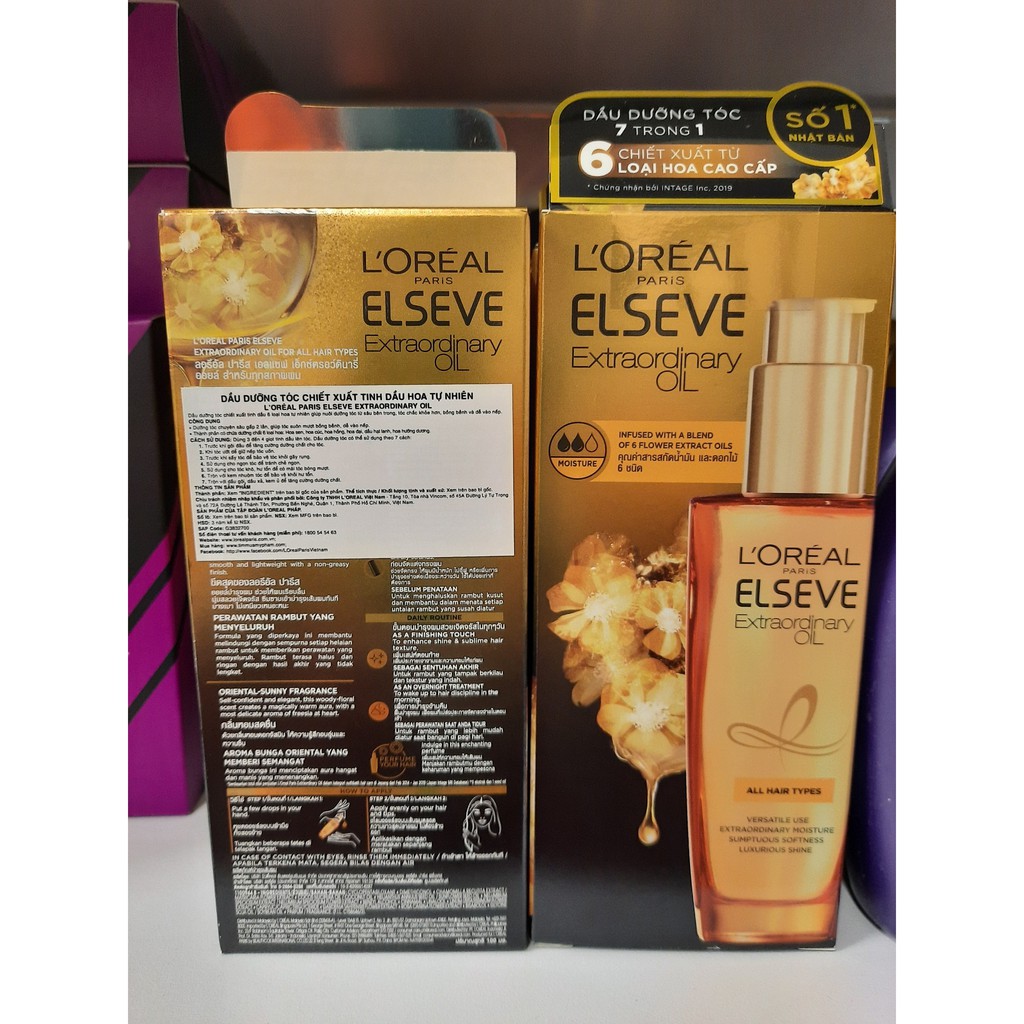Dưỡng tóc Loreal cao cấp - L'Oreal Elvital Extraordinary Oil chai thủy tinh | BigBuy360 - bigbuy360.vn