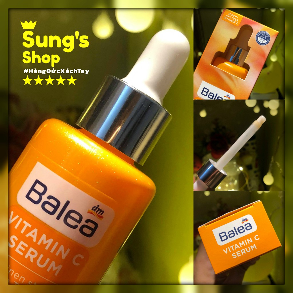 Serum Vitamin C Balea Đức sáng da mờ thâm nếp nhăn ngăn ngừa lão hóa