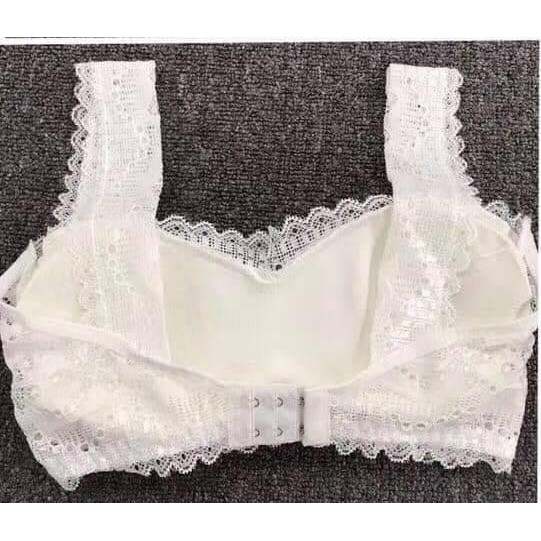 [GIẢM GIÁ]ÁO BRA REN CÀI SAU KÈM MÚT NGỰC-Áo 2 dây SALE áo hai dây nữviền Ren chất cotton croptop bản to có đệm nâng