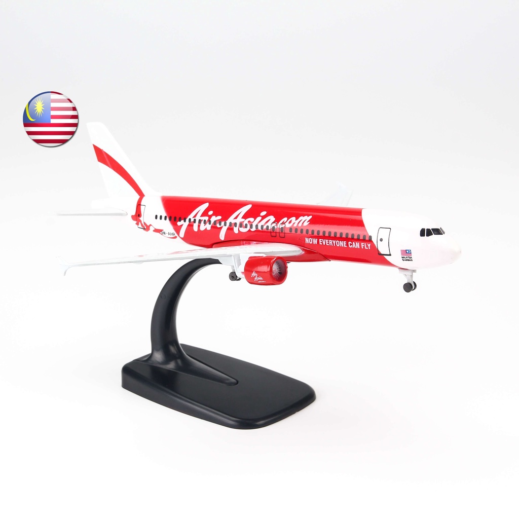 Mô hình máy bay Air Asia Airbus A320 20cm Everfly