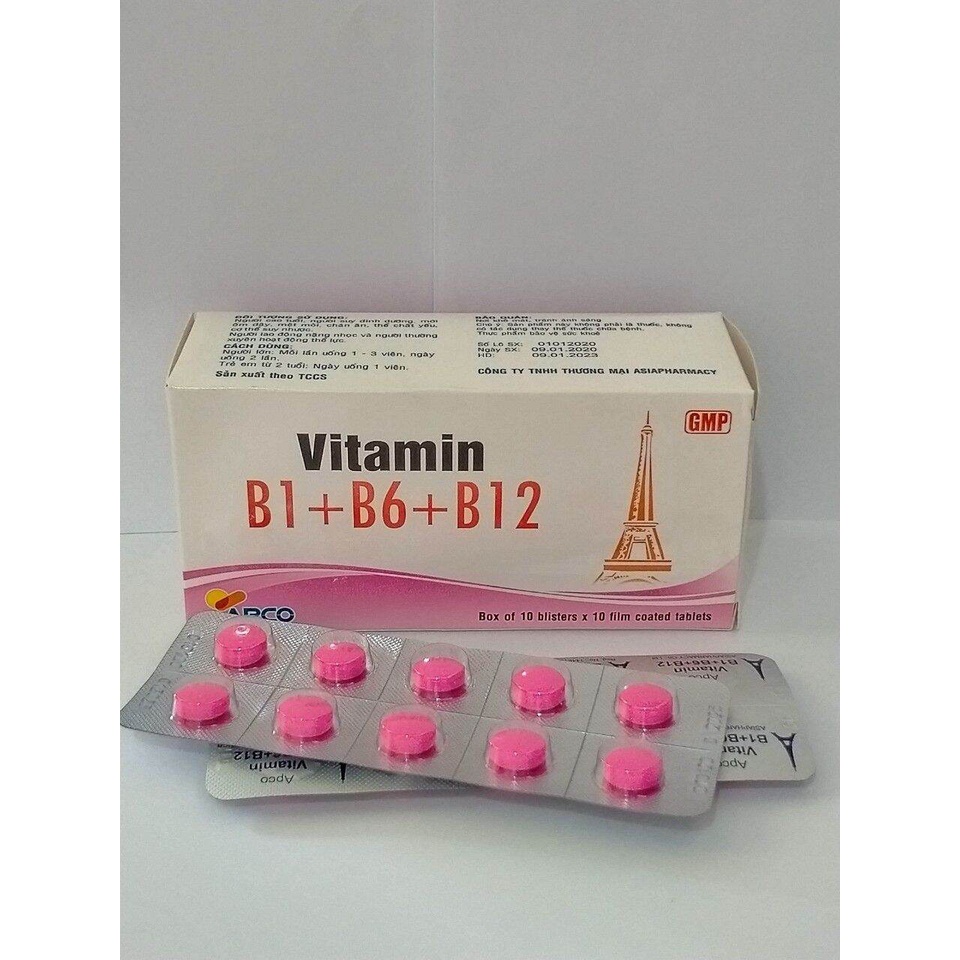 Vitamin 3B (B1-B6-B12) 100 viên  &amp; NEUROBION 50 VIÊN- BỔ SUNG VITAMIN B1 B6 B12 TĂNG CƯỜNG SỨC KHỎE