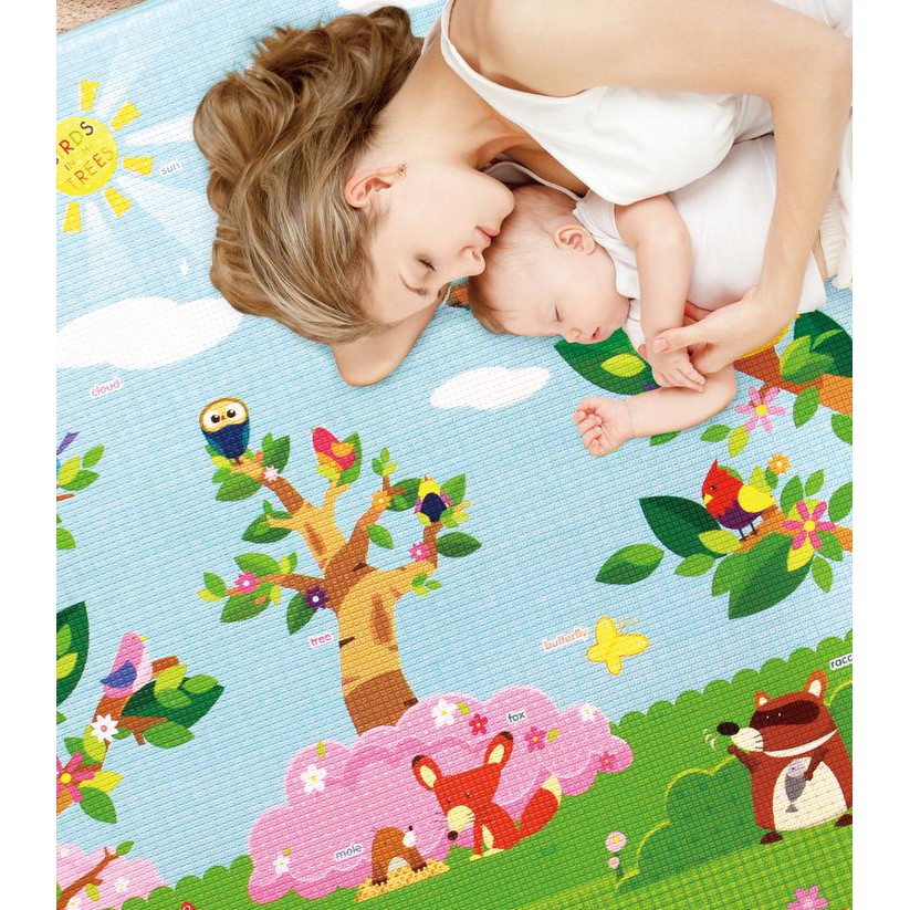 Thảm chơi silicon Baby Care Birds in the Trees cho bé – Hàn Quốc