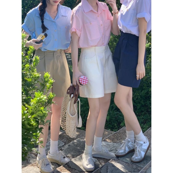 Quần sooc kaki nhiều màu đủ size style Hàn Quốc