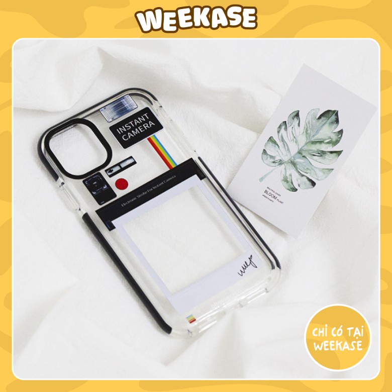Ốp lưng iPhone trong suốt chống va đập Weekase in hình lồng ảnh Instant Camera