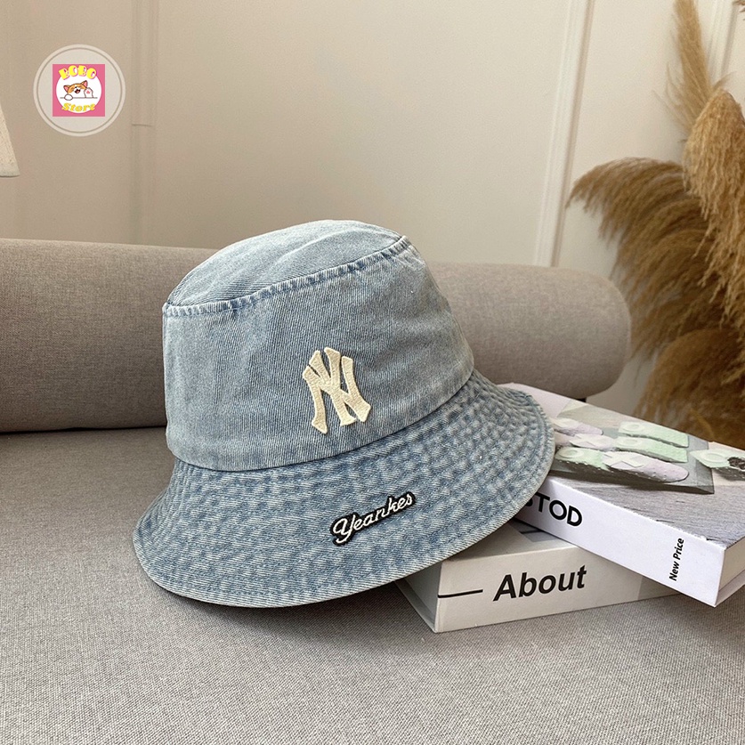 Mũ bucket NY bò Unisex logo nổi bật thiết kế đơn giản trẻ trung