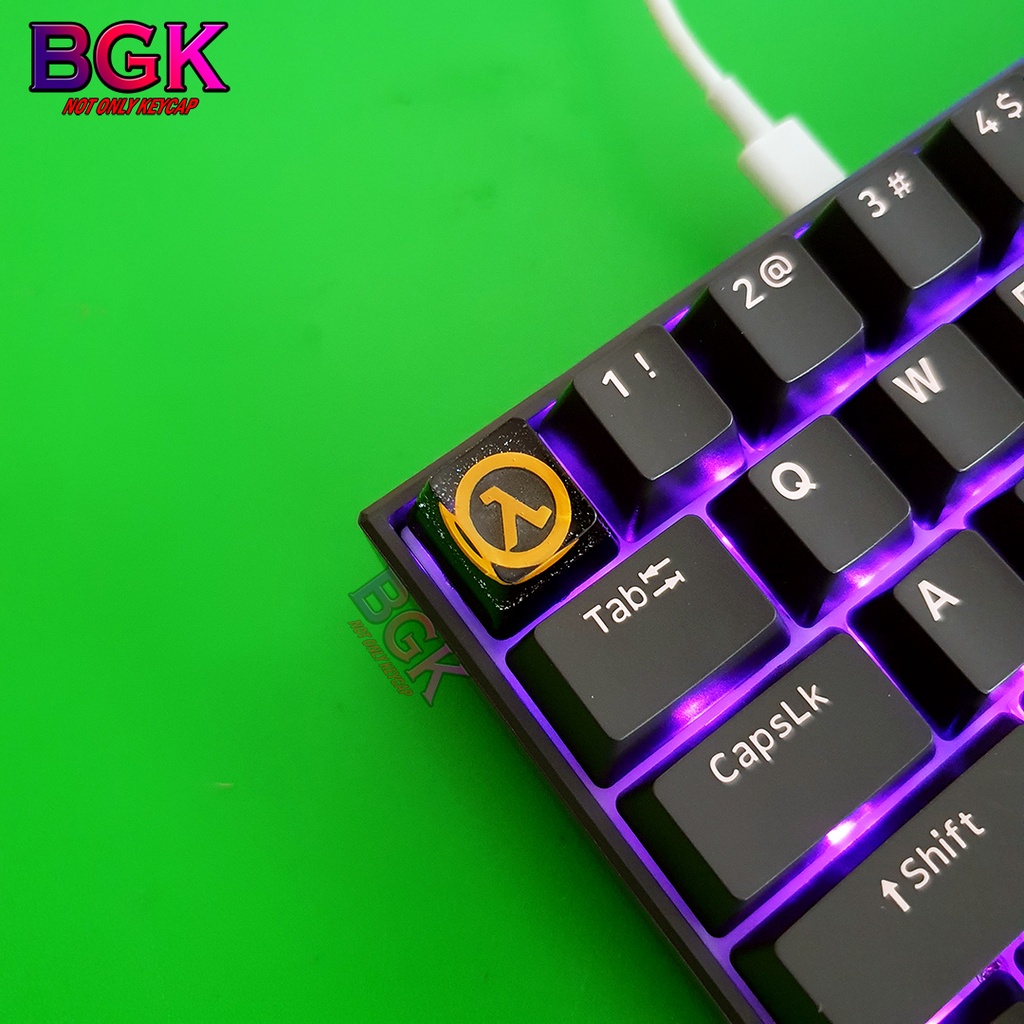 Keycap Lẻ Hình LOGO Half Life cực đẹp và nét OEM profile ( keycap resin độc lạ )( Keycap Artisan )