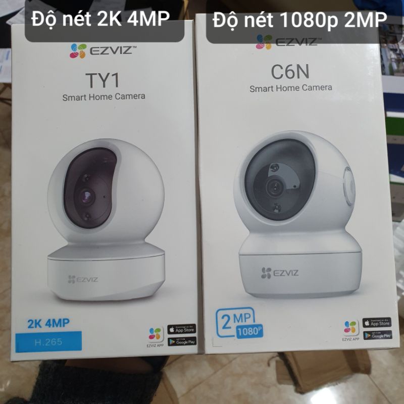 [Mã ELHAMS5 giảm 6% đơn 300K] Camera wifi xoay 360 Ezviz C6N TY 1080p(2M) 2K 4mpx