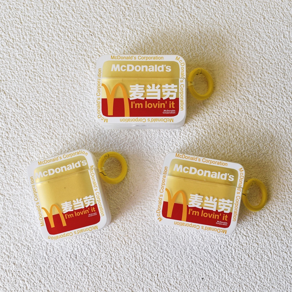 Vỏ Bảo Vệ Hộp Sạc Tai Nghe AirPods3 2021 AirPods3 AirPodsPro AirPods2gen Họa Tiết Mcdonald 'S Ốp