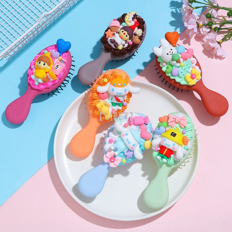 Bộ Dụng Cụ Làm Búp Bê/ Lược Chải/Kem Mát Xa Bằng Nhựa Resin Hình Hoạt Hình DIY