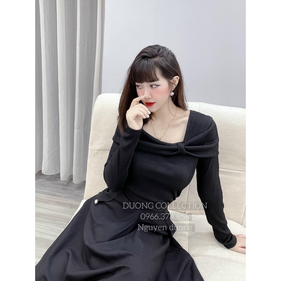 Áo trễ vai nơ tăm hót hit