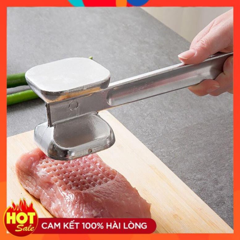 Búa dần thịt, đập đá 2 mặt inox to đại